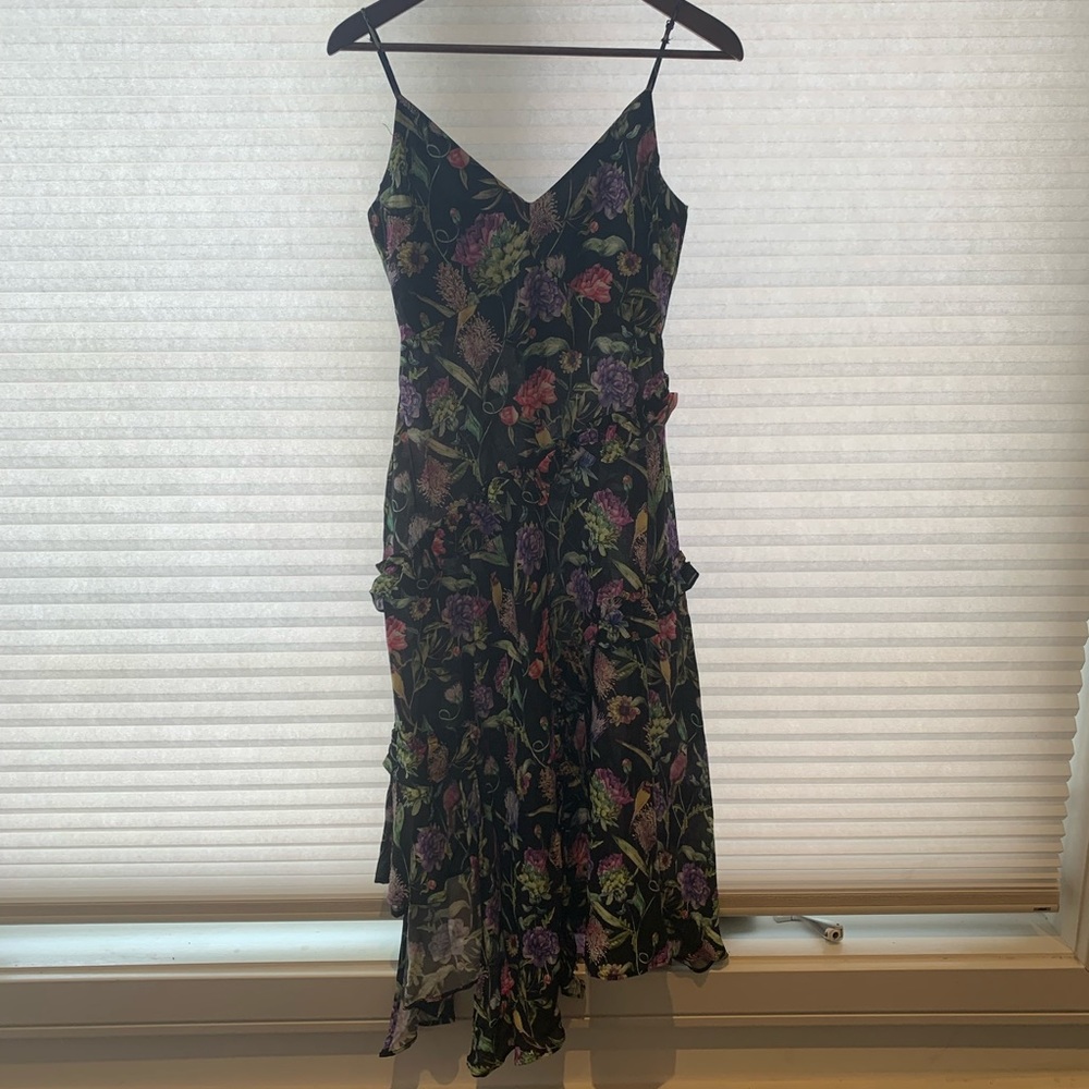 H&M tropical print midi dress.